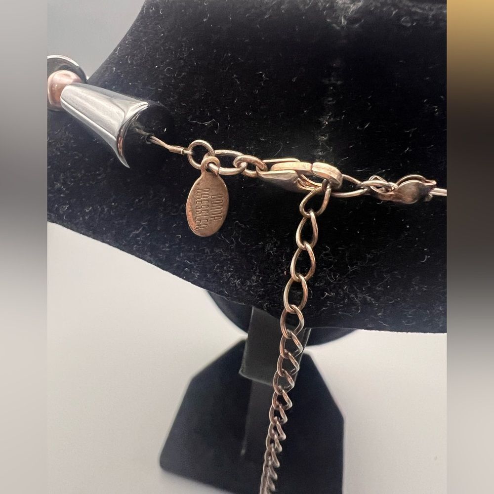 Donna Dressler Vintage Hematite & Pearl Statement Necklace - Picture 6 of 6